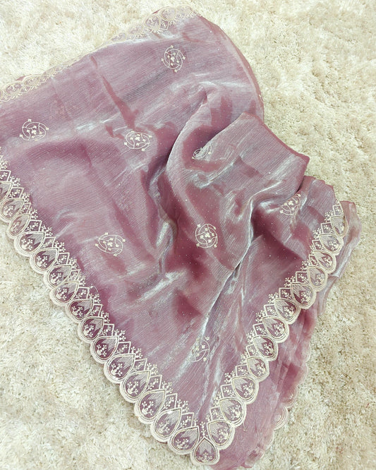 Kavya â RT2026042 Jimmy Choo Saree with Thread Embroidery Border - View 2 | RAJRANI TRENDS