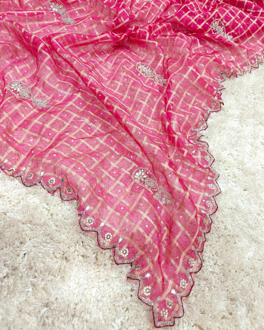 Riddhima â RT2026045 Tissue Organza Saree with Zari & Stone Work - View 2 | RAJRANI TRENDS