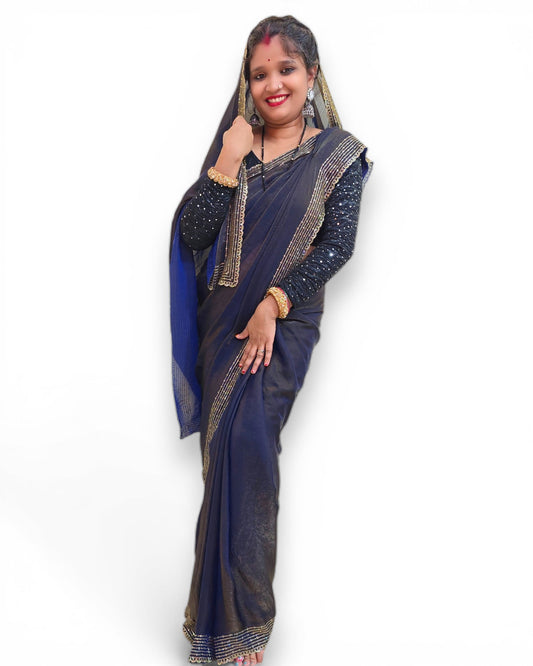 Alaknanda - RT2026002 (Fandy Fabric Golden Border) - View 2 | RAJRANI TRENDS