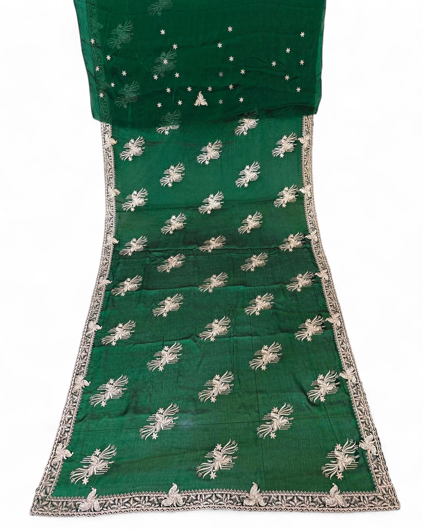 Parvati - RT2026016 (Bottle Green Silk) | RAJRANI TRENDS