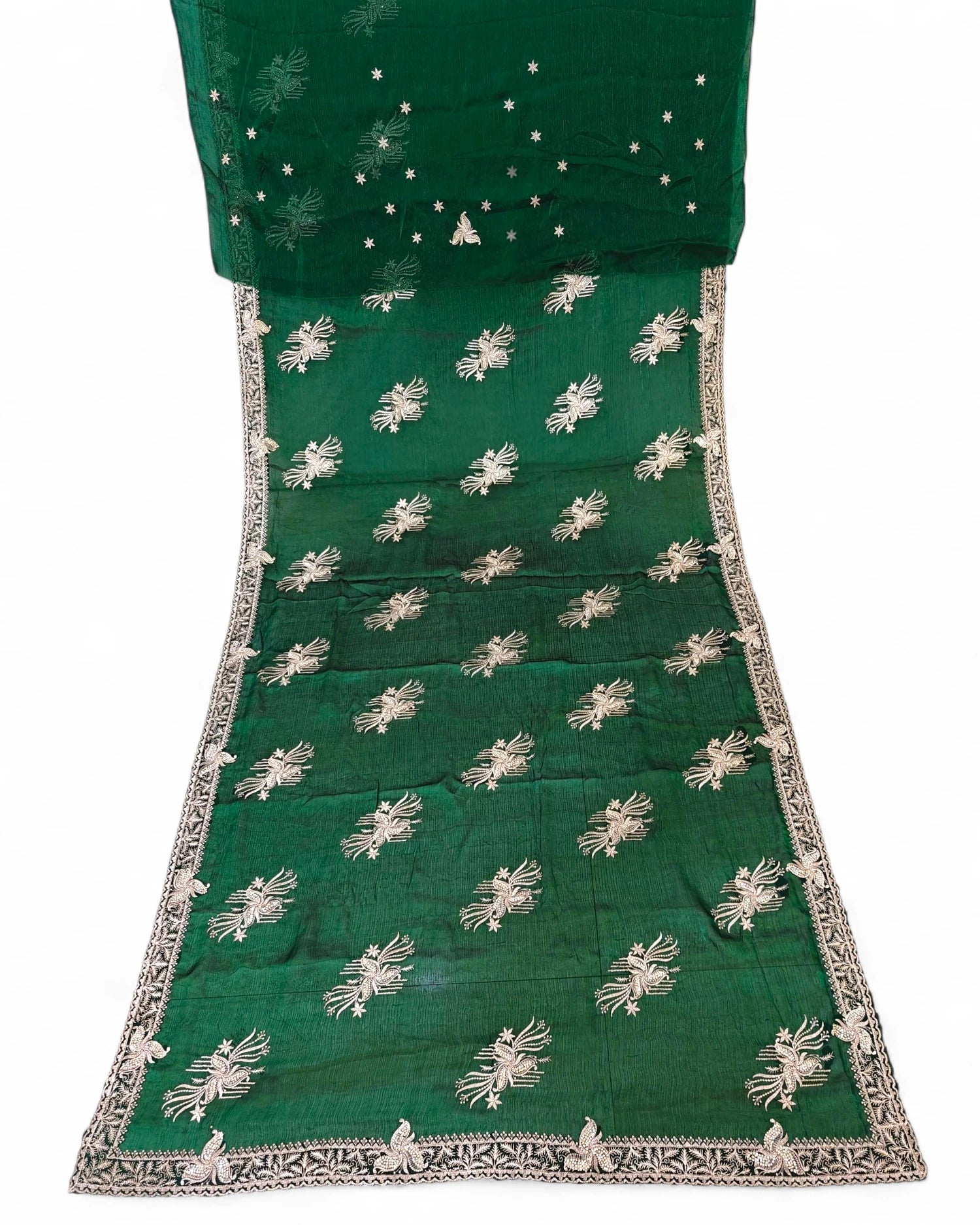 Parvati - RT2026016 (Bottle Green Silk) | RAJRANI TRENDS