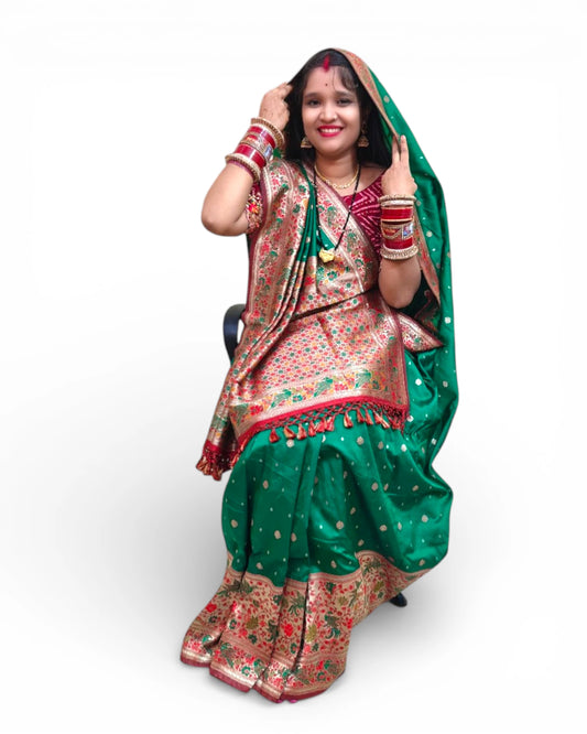 Tungabhadra - RT2026021 (Emerald Green Banarasi) | RAJRANI TRENDS