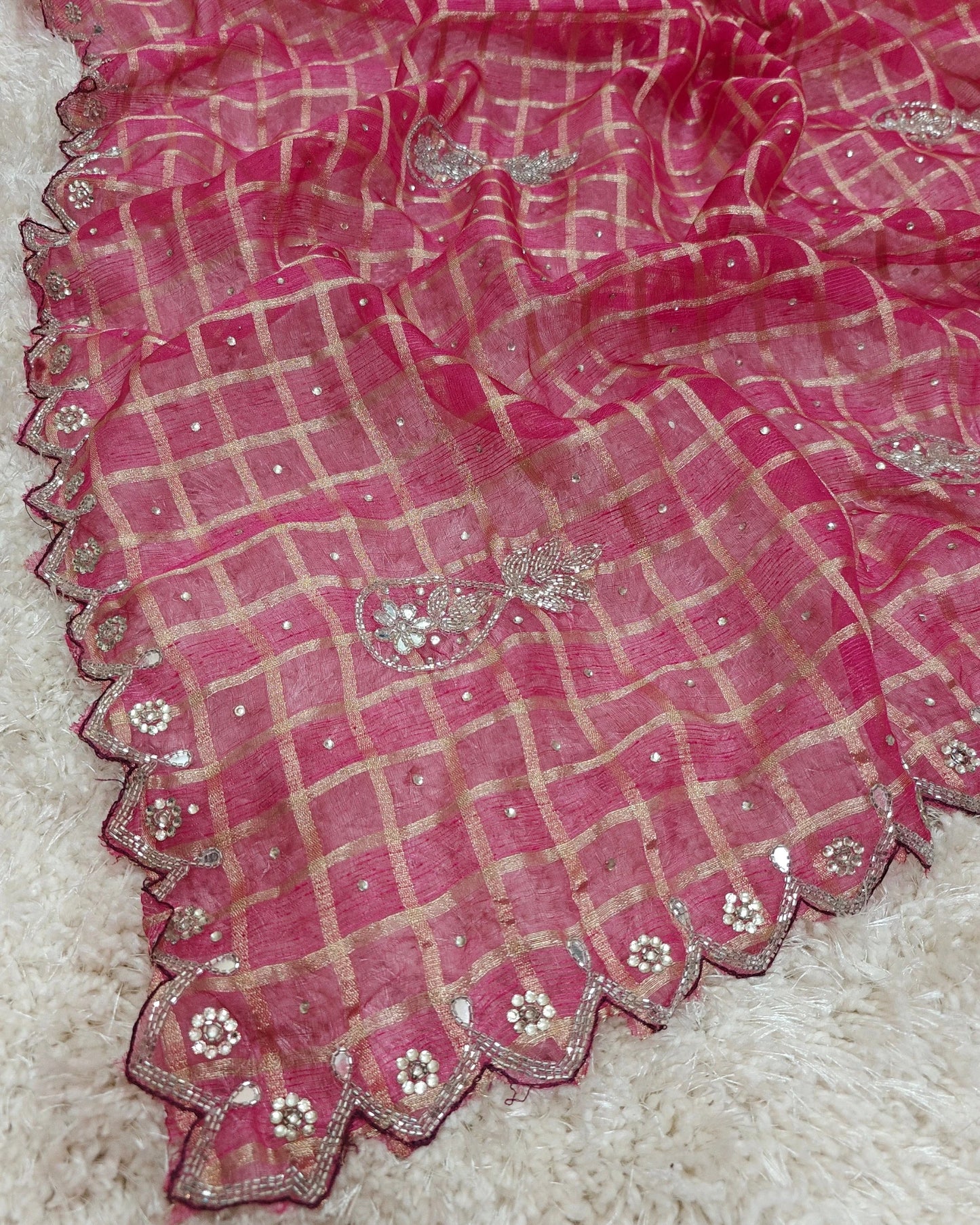 Riddhima – RT2026045 Tissue Organza Saree with Zari & Stone Work - View 3 | RAJRANI TRENDS