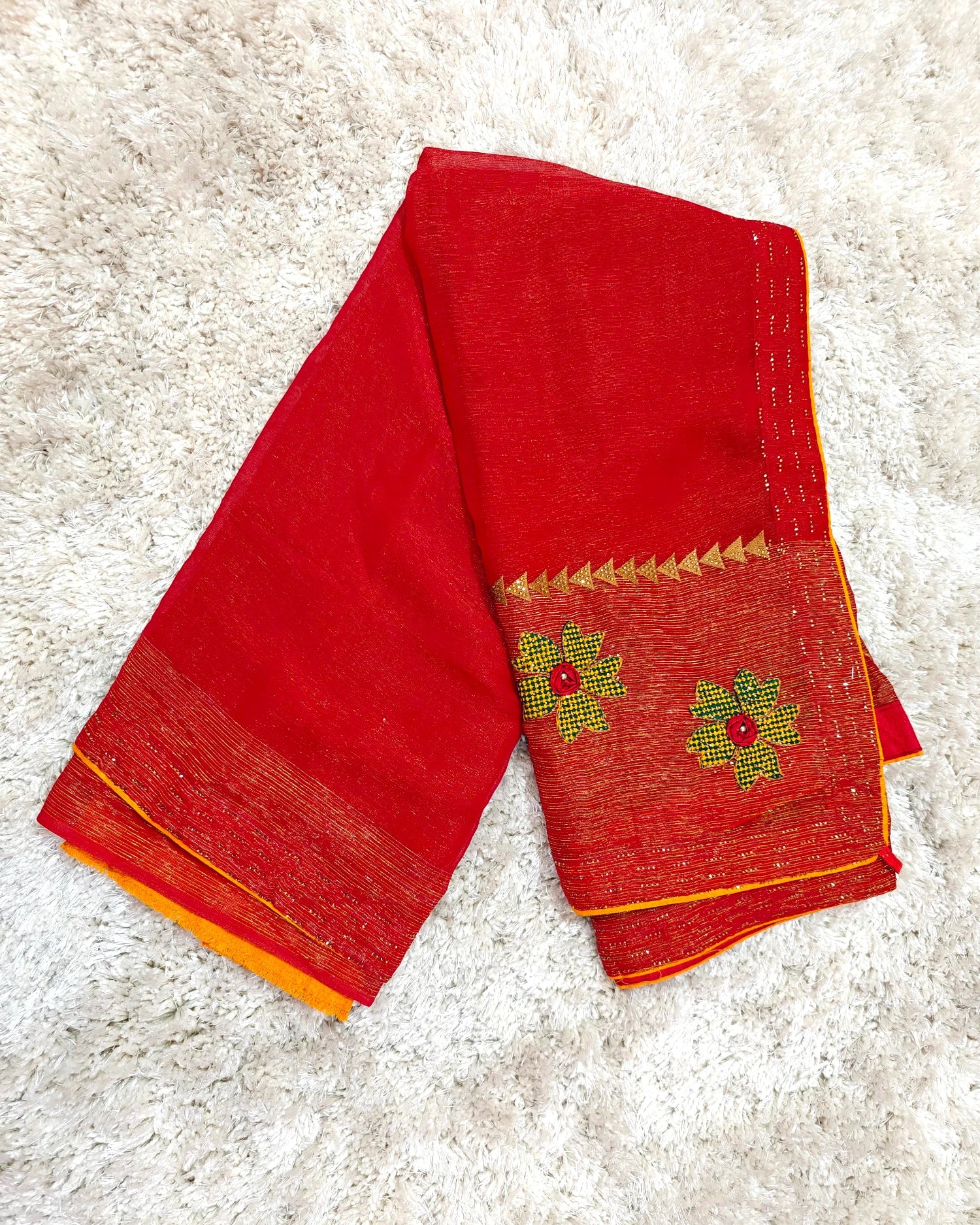 Siya – RT2026039 Shimmer Designer Saree | Embroidery Motif Border - View 4 | RAJRANI TRENDS