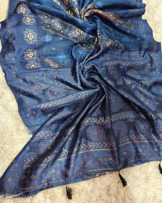 Vaidehi - RT2026034 Premium Brasso Print Saree | Elegant Traditional Design | RAJRANI TRENDS