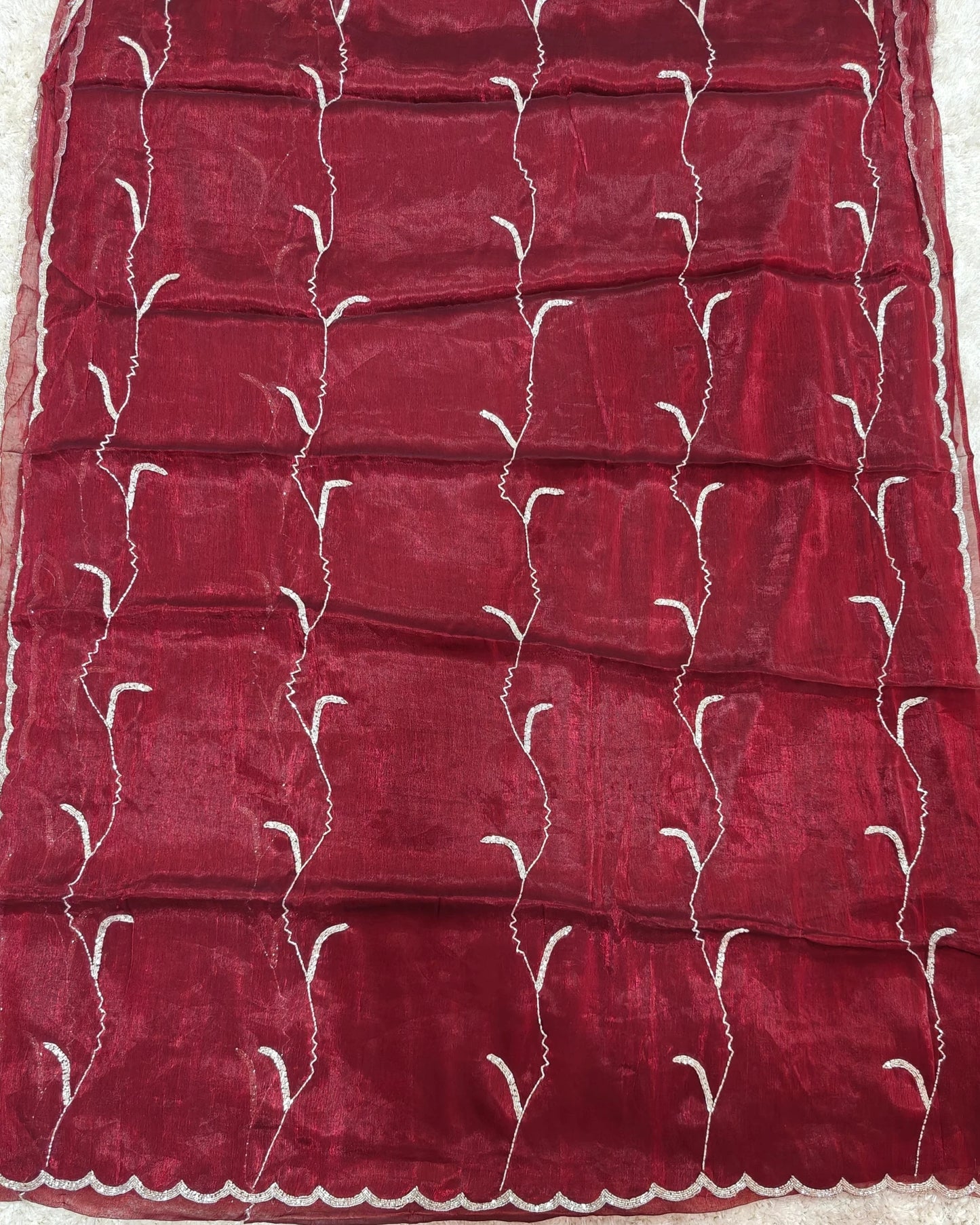 Riddhima - RT2026029 Premium Jimmy Choo Saree | Cat Dana Hand Work | Wedding & Party Wear - View 3 | RAJRANI TRENDS