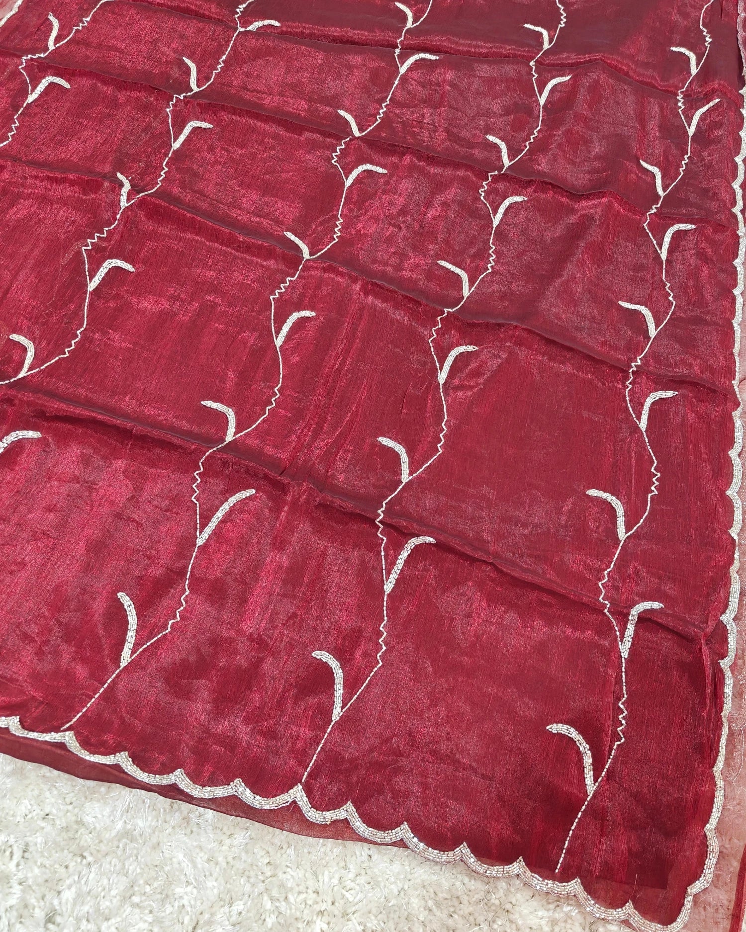 Riddhima - RT2026029 Premium Jimmy Choo Saree | Cat Dana Hand Work | Wedding & Party Wear - View 2 | RAJRANI TRENDS