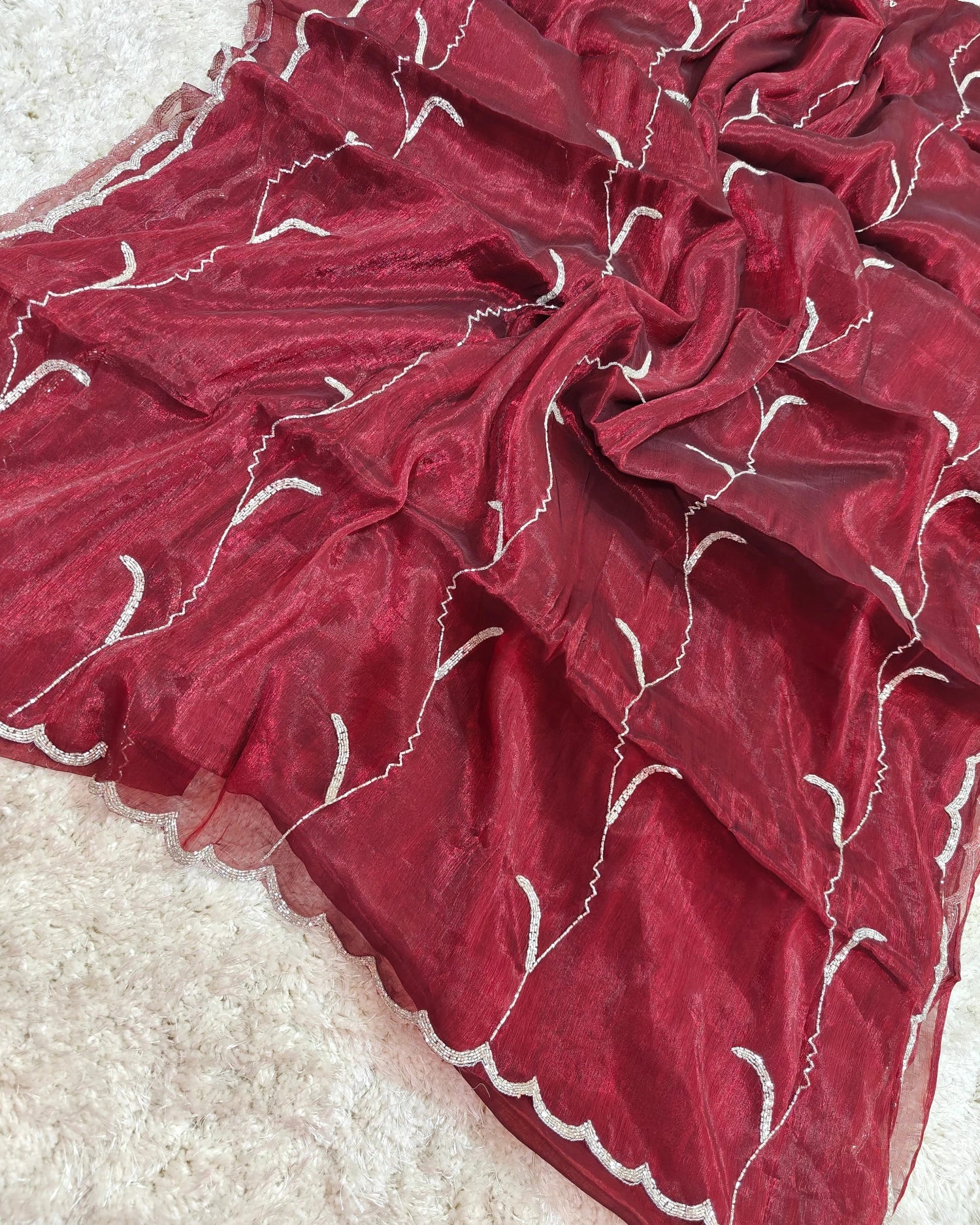 Riddhima - RT2026029 Premium Jimmy Choo Saree | Cat Dana Hand Work | Wedding & Party Wear | RAJRANI TRENDS