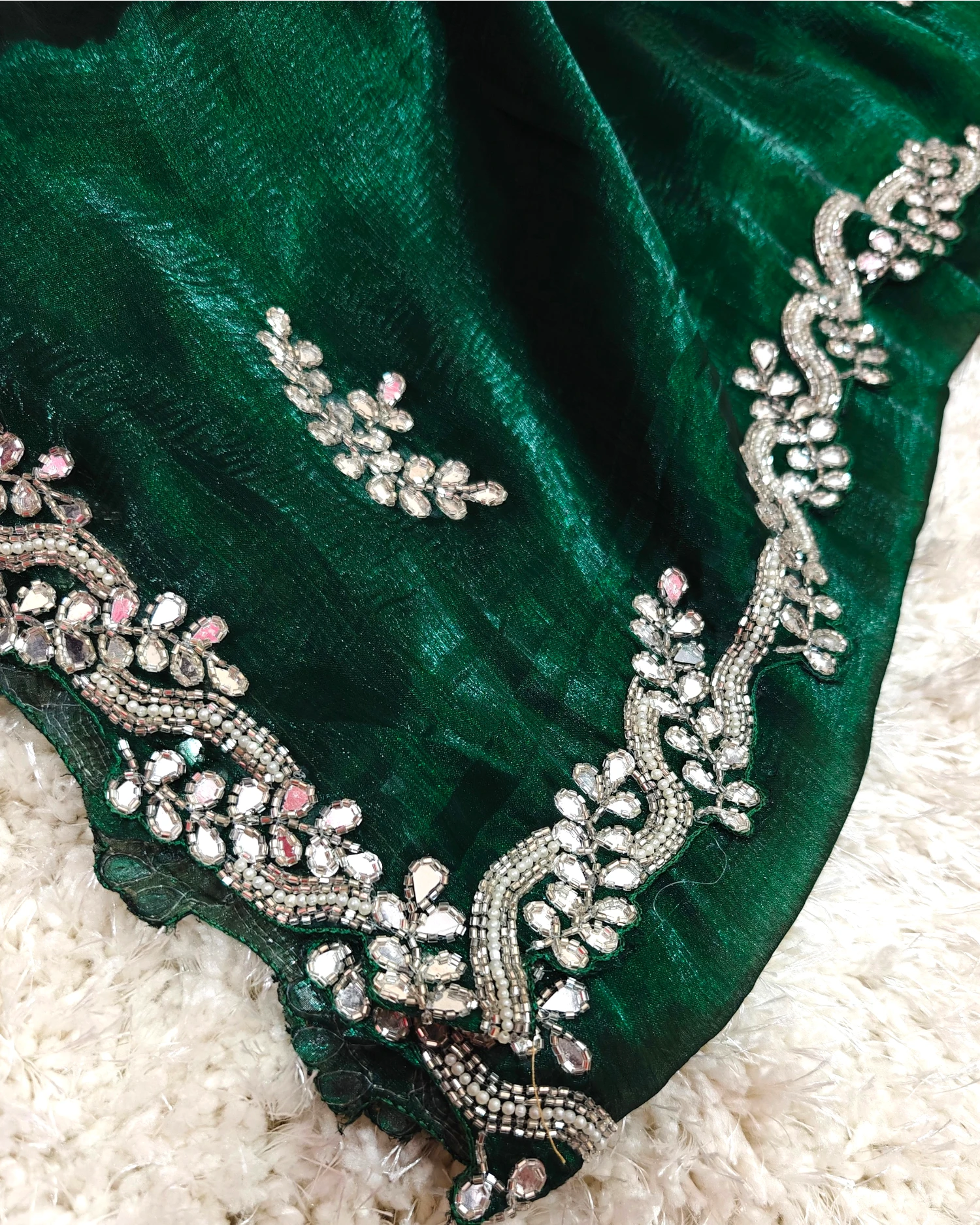 Aarika - RT2026032 Premium Jimmy Choo Saree | Mirror Hand Work | Party & Wedding Wear | RAJRANI TRENDS