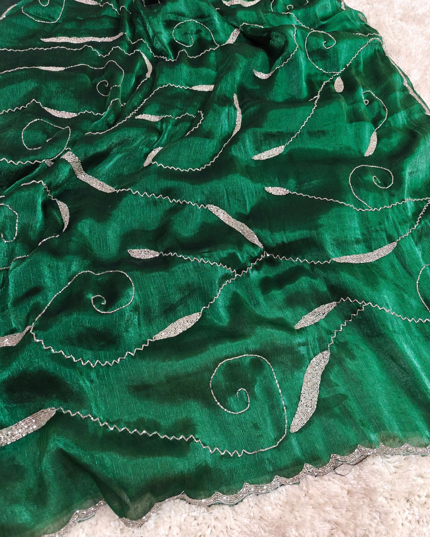 Myra - RT2026033 Premium Jimmy Choo Saree | Cut Dana Hand Work | Party & Wedding Wear - View 2 | RAJRANI TRENDS