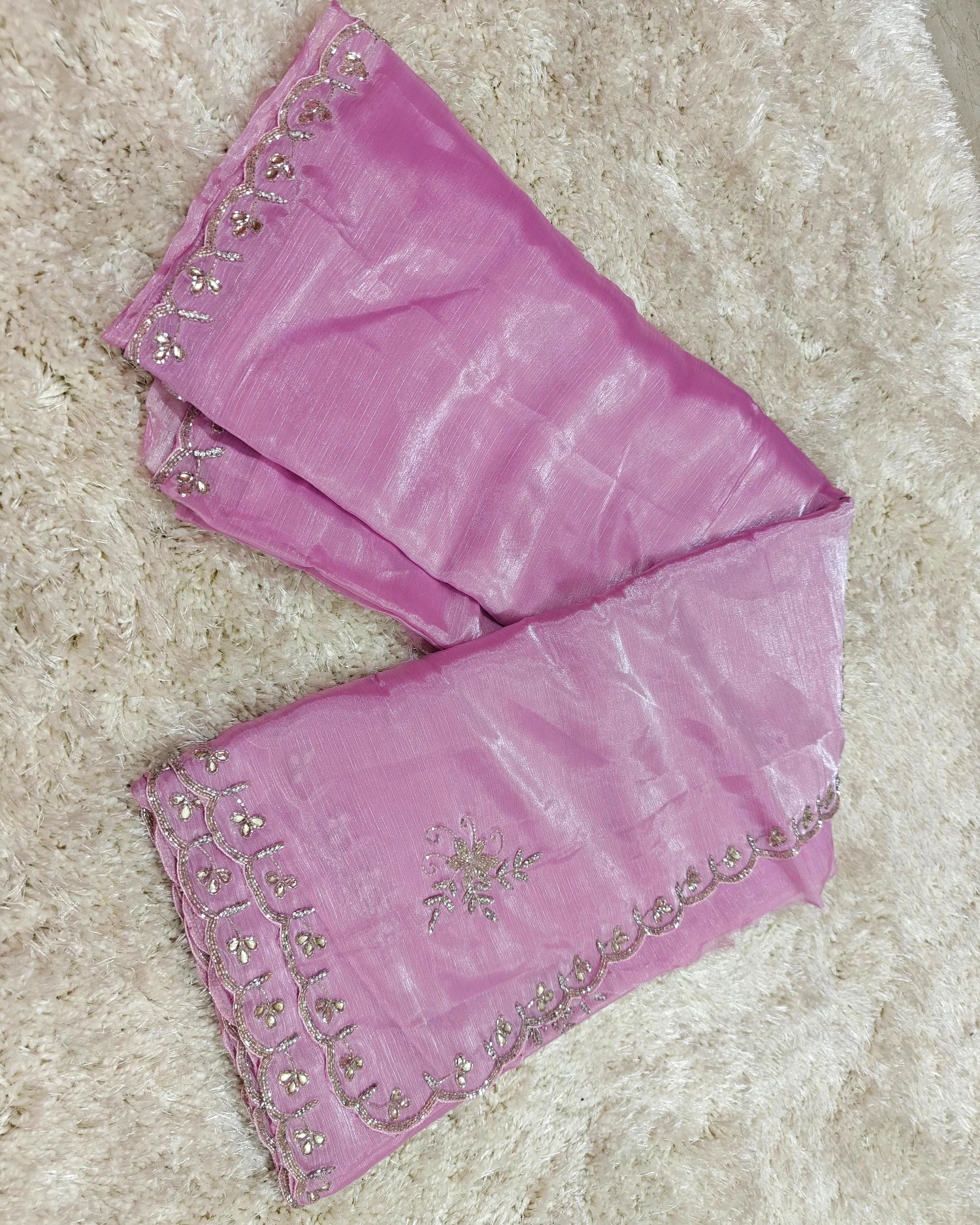 Ira - RT2026030 Premium Jimmy Choo Saree | Cat Dana Hand Work - View 3 | RAJRANI TRENDS