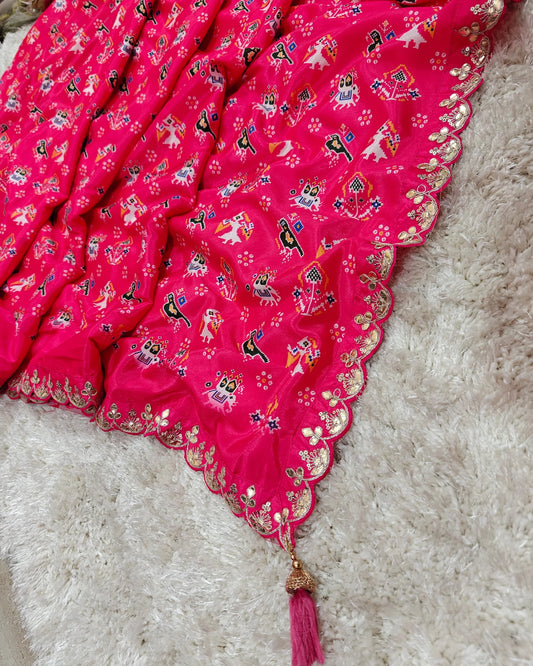 Kshipra - RT2026014 (Red Elephant Print) - View 2 | RAJRANI TRENDS