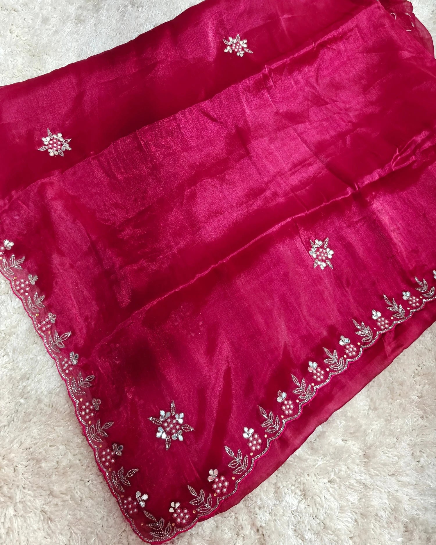 Radhika - RT2026035 Premium Jimmy Choo Saree | Cut Dana Hand Work Designer Saree - View 2 | RAJRANI TRENDS