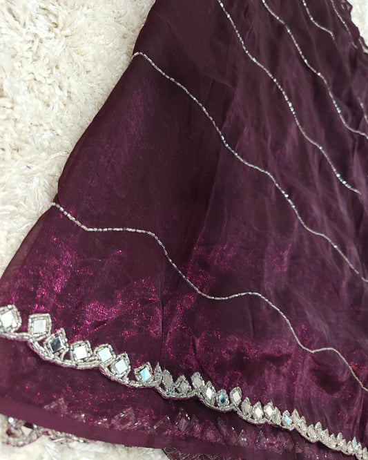 Meher - RT2026027 Premium Jimmy Choo Saree | Mirror Work Border | RAJRANI TRENDS