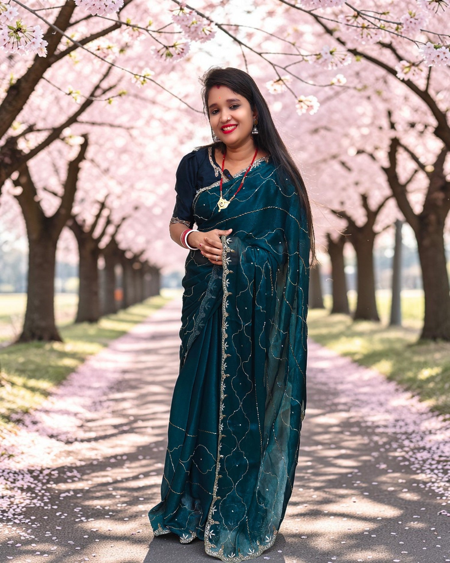 Aditi - RT2026025 Premium Jimmy Choo Saree | Elegant Hand Work | Wedding & Party Wear | RAJRANI TRENDS