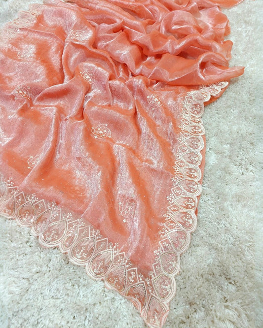 Kavya – RT2026042 Jimmy Choo Saree with Thread Embroidery Border | RAJRANI TRENDS