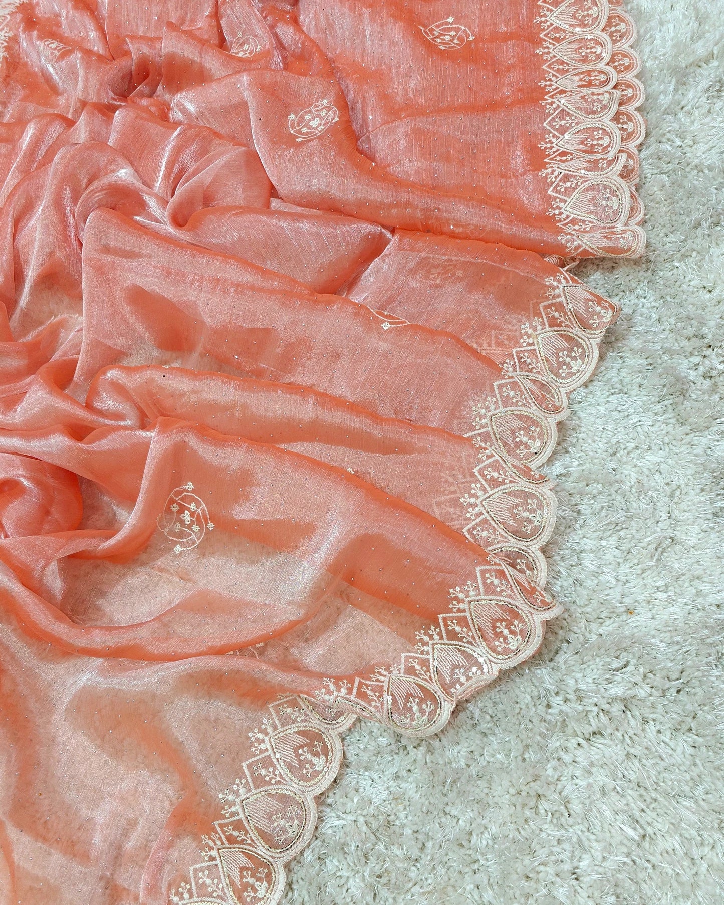 Kavya – RT2026042 Jimmy Choo Saree with Thread Embroidery Border - View 6 | RAJRANI TRENDS