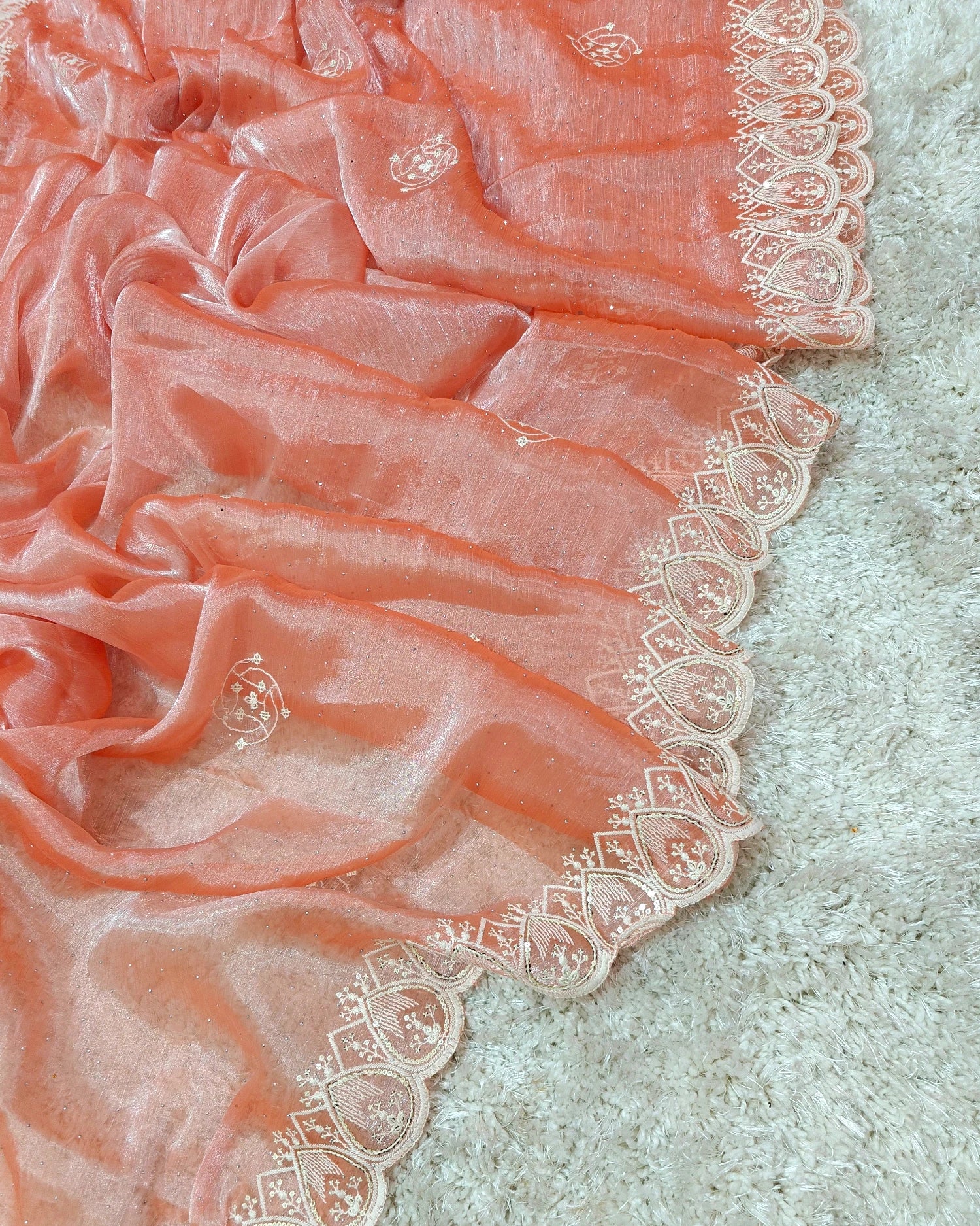 Kavya – RT2026042 Jimmy Choo Saree with Thread Embroidery Border - View 6 | RAJRANI TRENDS