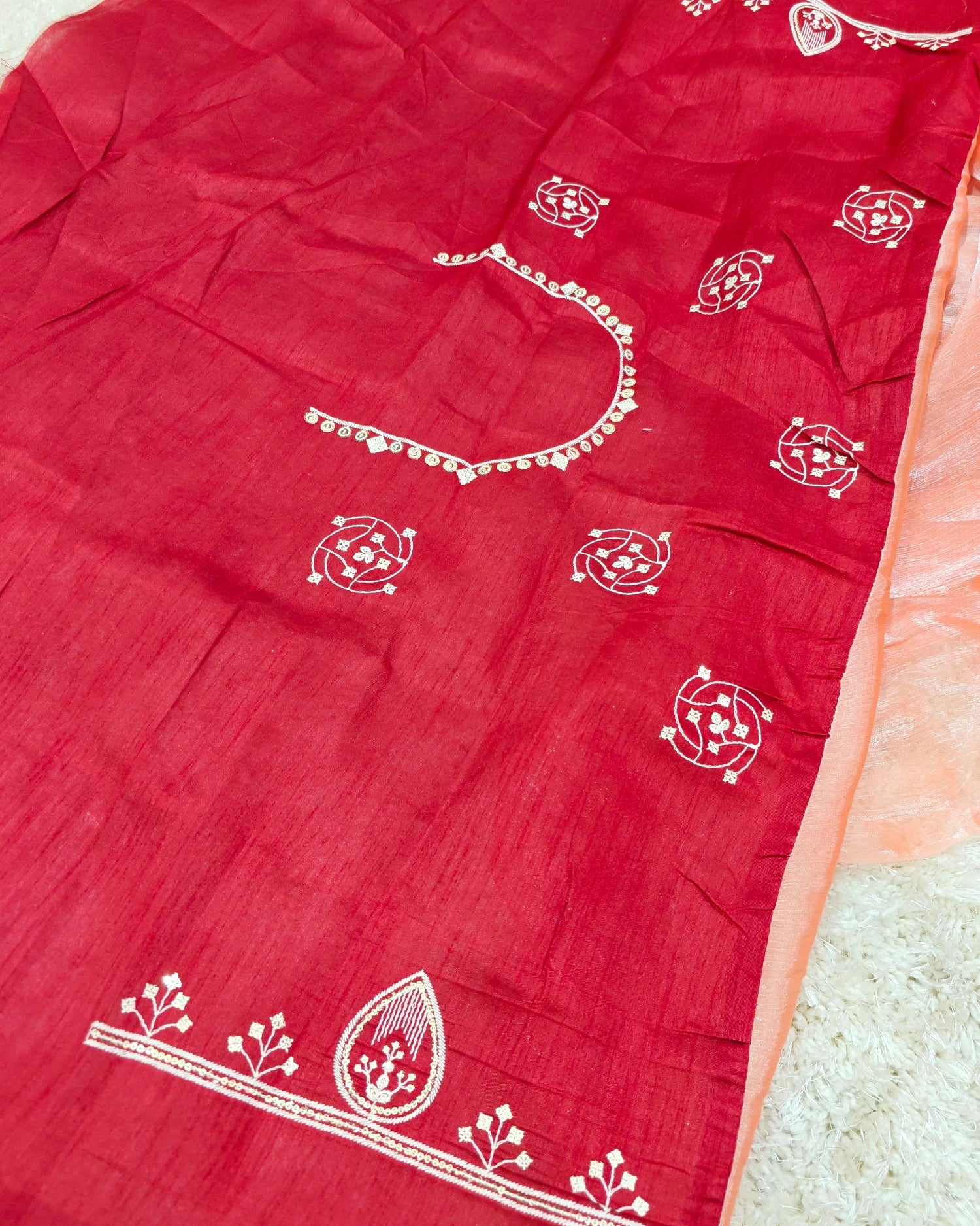 Kavya – RT2026042 Jimmy Choo Saree with Thread Embroidery Border - View 4 | RAJRANI TRENDS