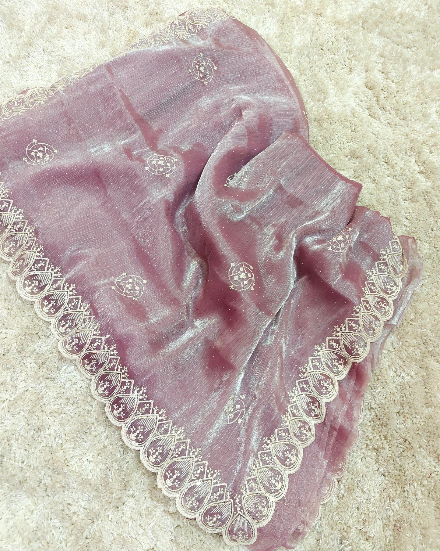 Kavya – RT2026042 Jimmy Choo Saree with Thread Embroidery Border - View 2 | RAJRANI TRENDS