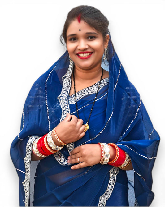 Meenakshi | Mirror Work Jimmy Choo Saree | Rajrani Saree Raipur - RT2026046