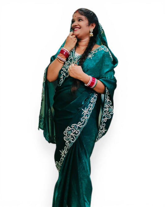 Brahmi - RT2026022 (Velvet Touch Fandy Silk Diamond Stone) | RAJRANI TRENDS